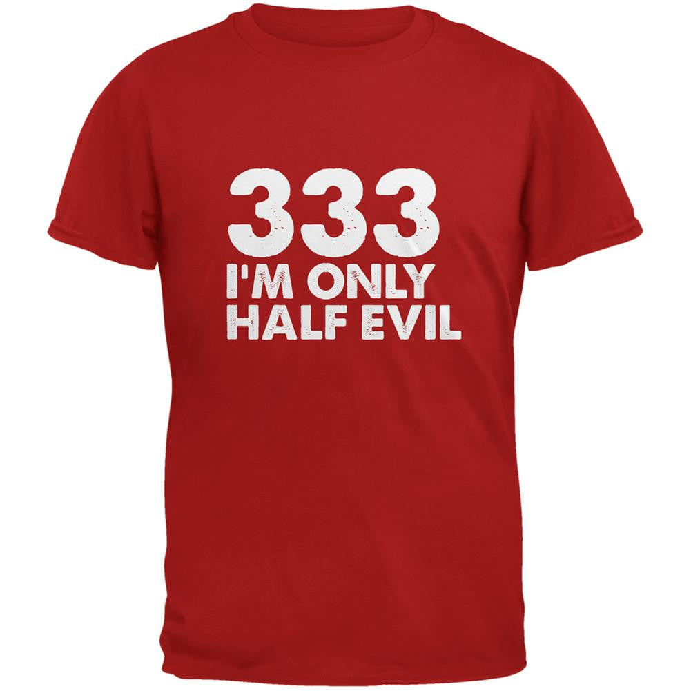 Halloween 333 Half Evil Red Adult T-Shirt Men's T-Shirts Old Glory 2XL Red 