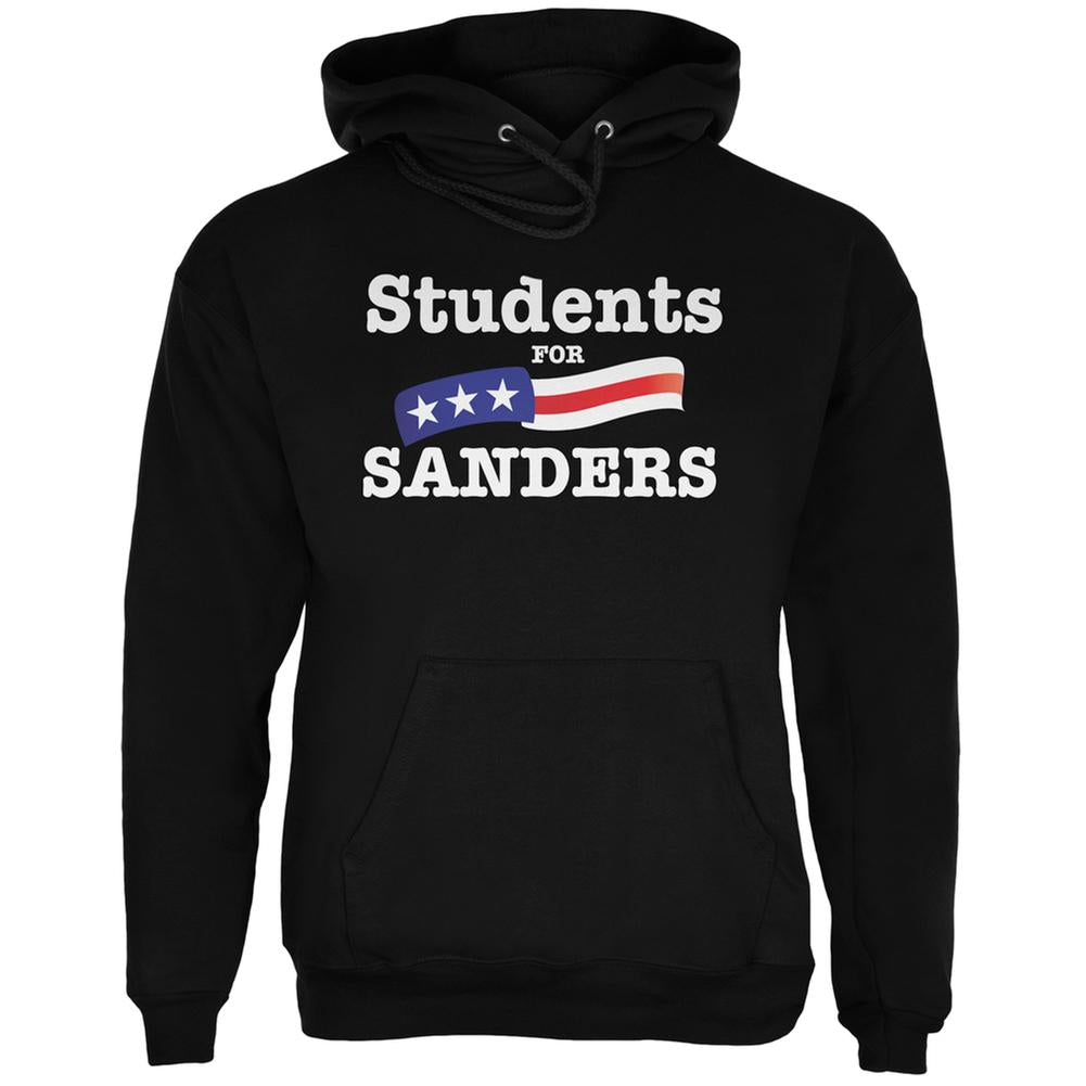 Election 2016 Students For Sanders Black Adult Hoodie Men's Hoodies Old Glory 2XL Black 