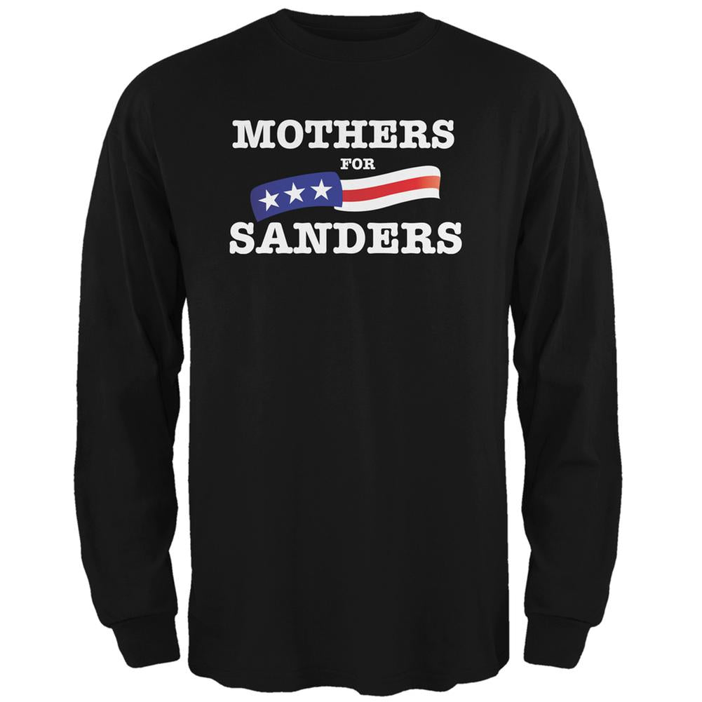 Election 2016 Mothers For Sanders Black Adult Long Sleeve T-Shirt Men's Long Sleeves Old Glory 2XL Black 