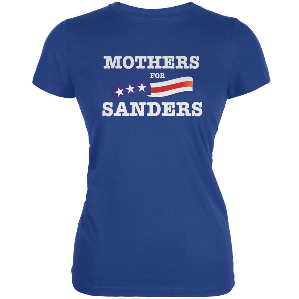 Election 2016 Mothers For Sanders Royal Juniors Soft T-Shirt Juniors T-Shirts Old Glory 2XL Blue 