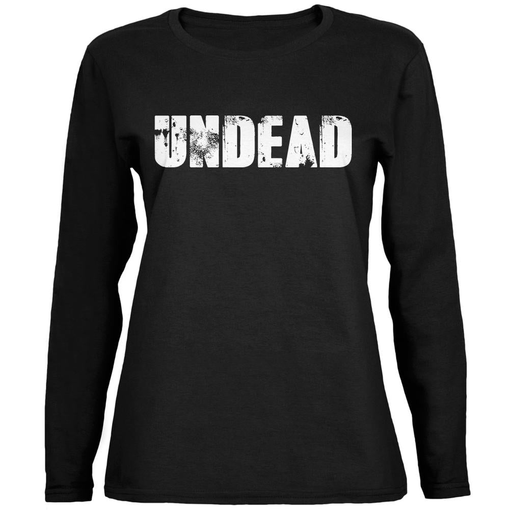 Halloween Undead Black Womens Long Sleeve T-Shirt Women's Long Sleeves Old Glory 2XL Black 