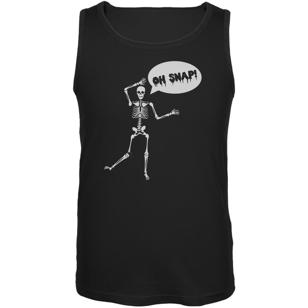 Halloween Oh Snap Skeleton Black Adult Tank Top Men's Tank Tops Old Glory 2XL Black 