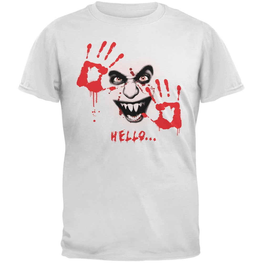 Halloween Hello... White Adult T-Shirt Men's T-Shirts Old Glory 2XL White 