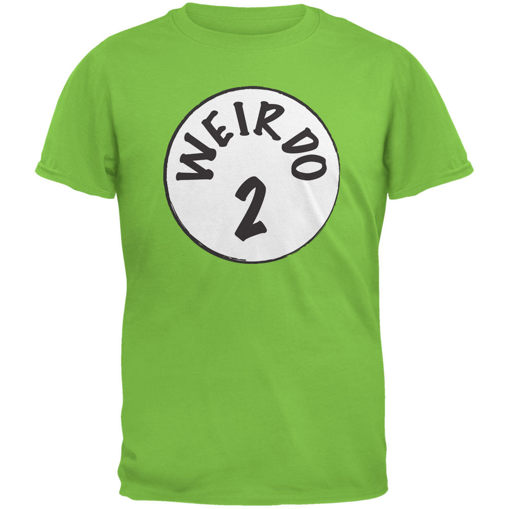 Halloween Weirdo 2 Two Lime Green Adult T-Shirt Men's T-Shirts Old Glory 2XL Green 