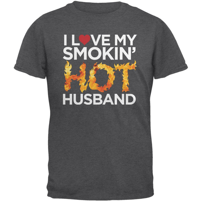 Valentine's Day Smokin Hot Husband Black Adult T-Shirt Men's T-Shirts Old Glory   