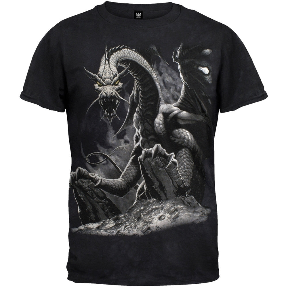 Black Dragon Tie Dye T-Shirt Men's T-Shirts Old Glory   