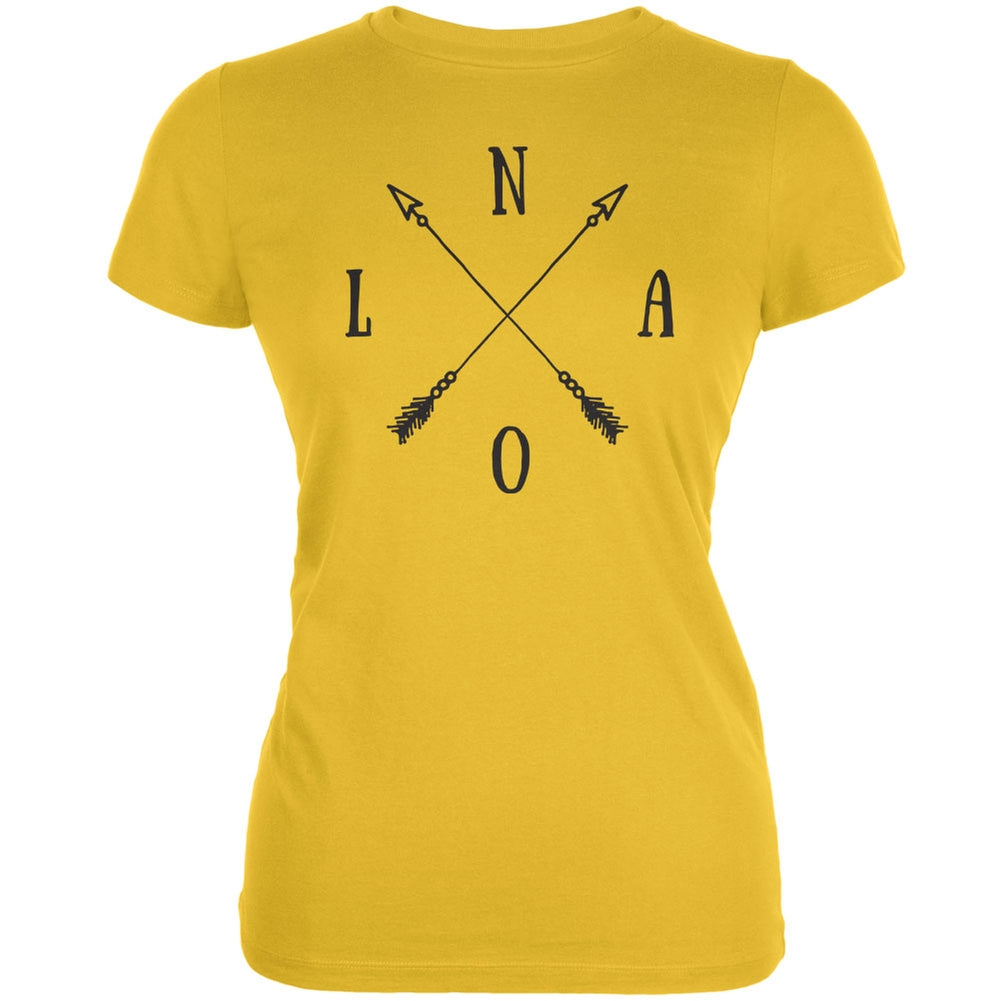 NOLA Katrina Survivor 10yr Yellow Juniors Soft T-Shirt Juniors T-Shirts Old Glory 2XL Yellow 