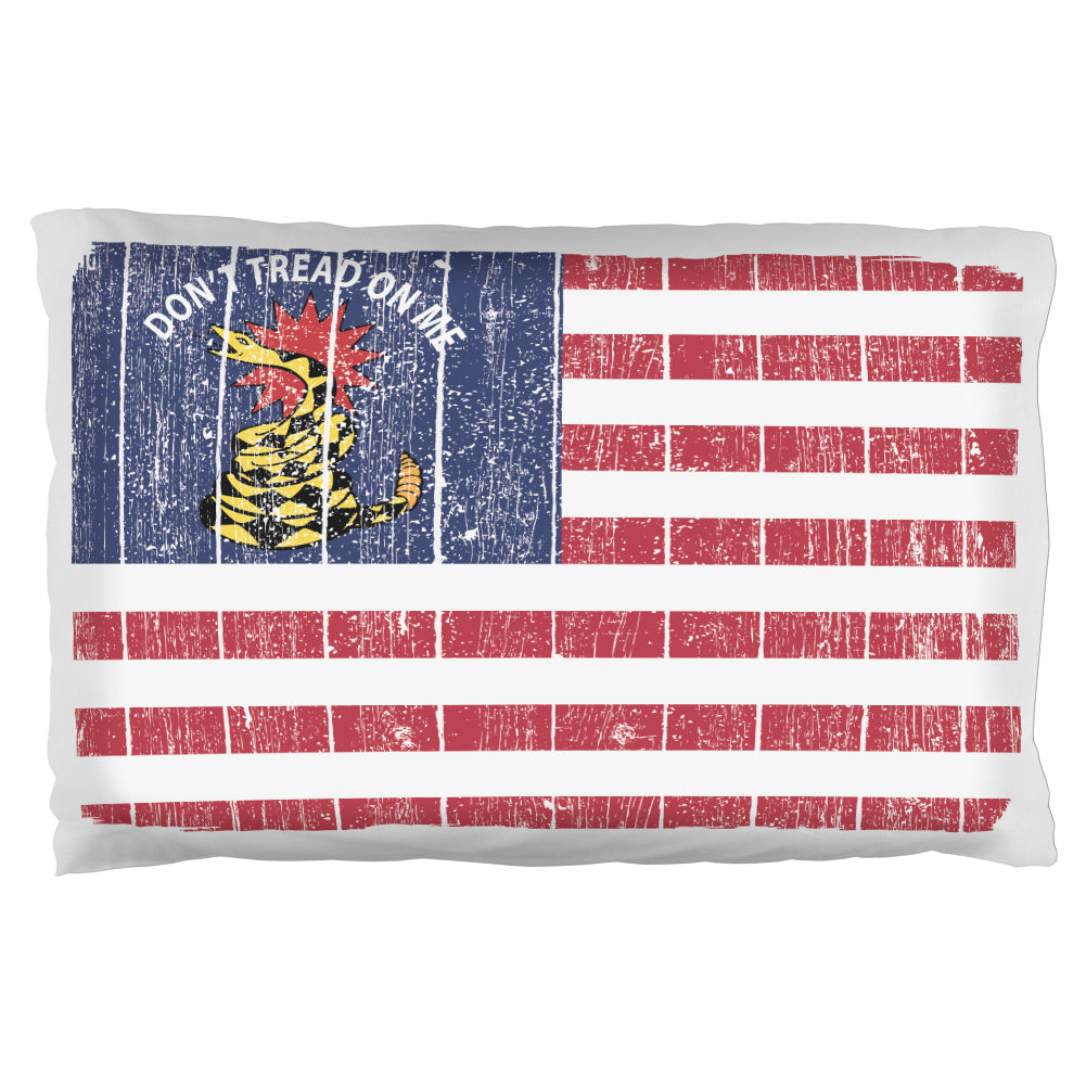 American Gadsden Flag Distressed Pillow Case Pillowcases Old Glory   