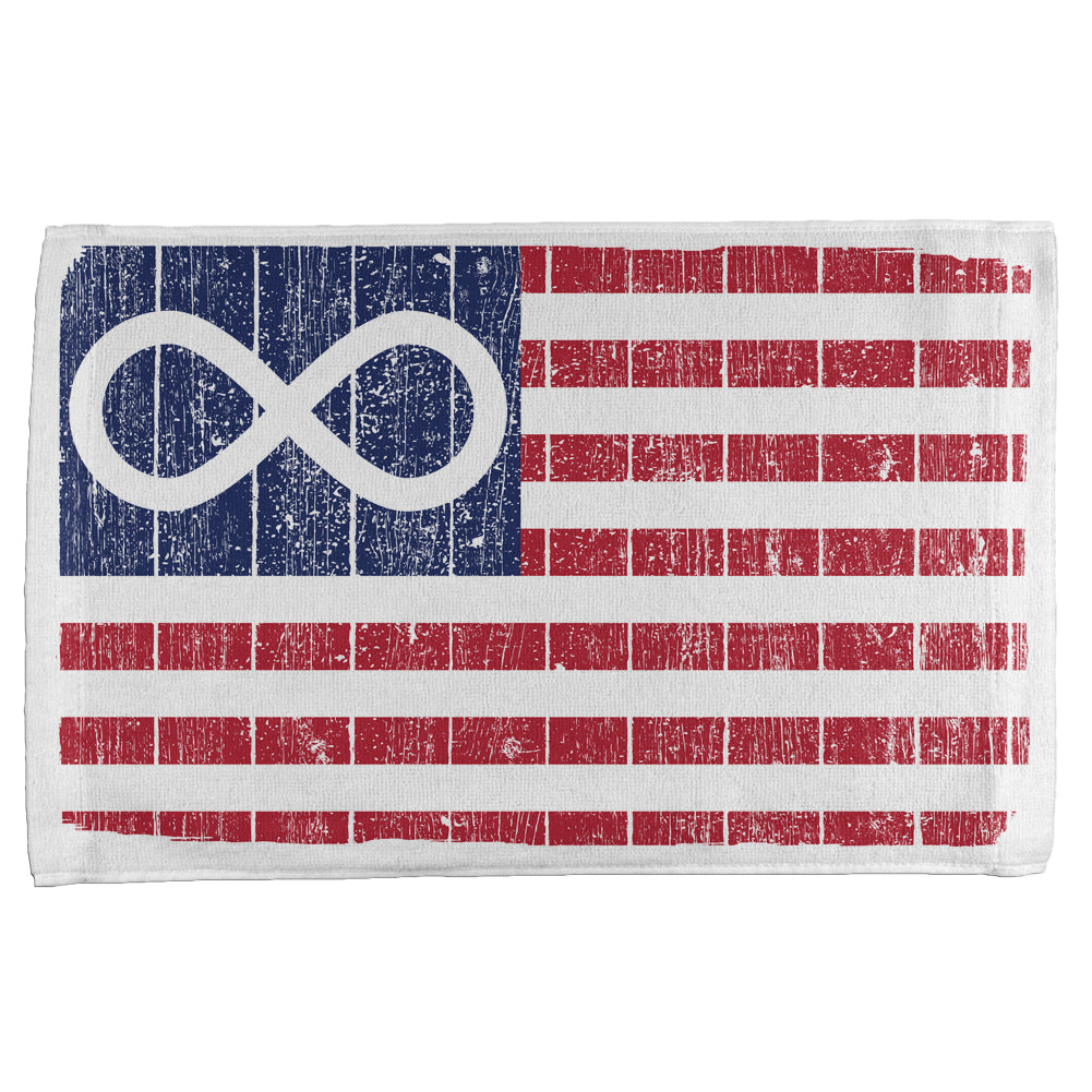 American Metis Flag Distressed All Over Sport Towel Sports Towels global OS Multi 