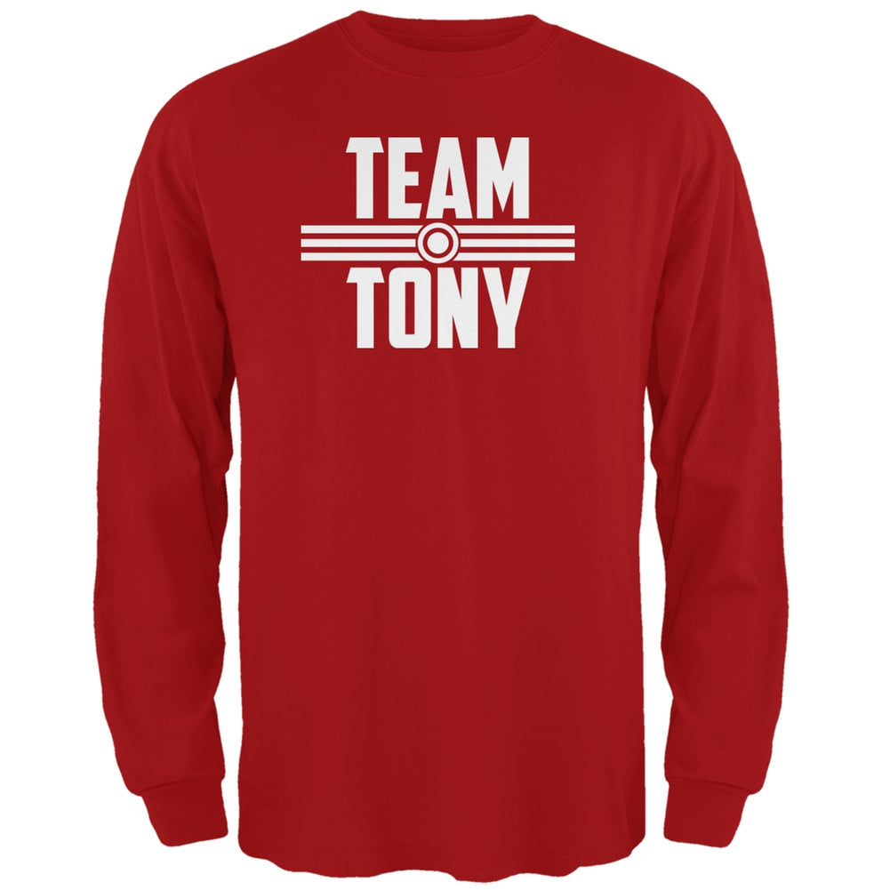 Civil War Team Tony Red Adult Long Sleeve T-Shirt Men's Long Sleeves Old Glory 2XL Red 