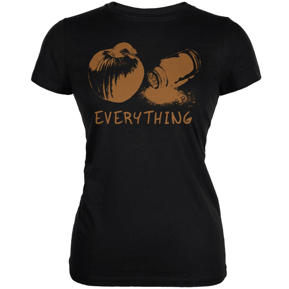 Pumpkin Spice Everything Black Juniors Soft T-Shirt Juniors T-Shirts Old Glory 2XL Black 