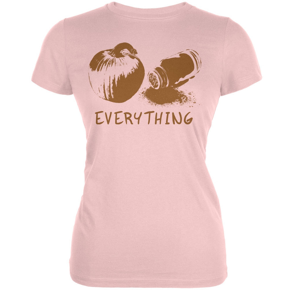 Pumpkin Spice Everything Light Pink Juniors Soft T-Shirt Juniors T-Shirts Old Glory LG Pink 