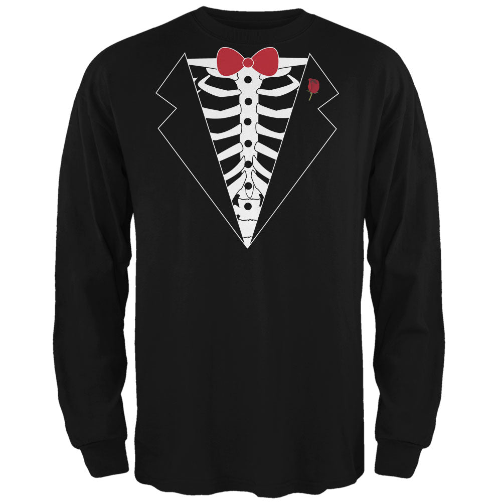 Tuxedo Skeleton Costume Black Adult Long Sleeve T-Shirt Men's Long Sleeves Old Glory 3XL Black 