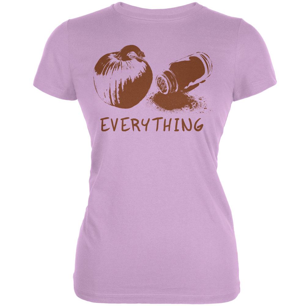 Pumpkin Spice Everything Lilac Juniors Soft T-Shirt Juniors T-Shirts Old Glory LG Purple 