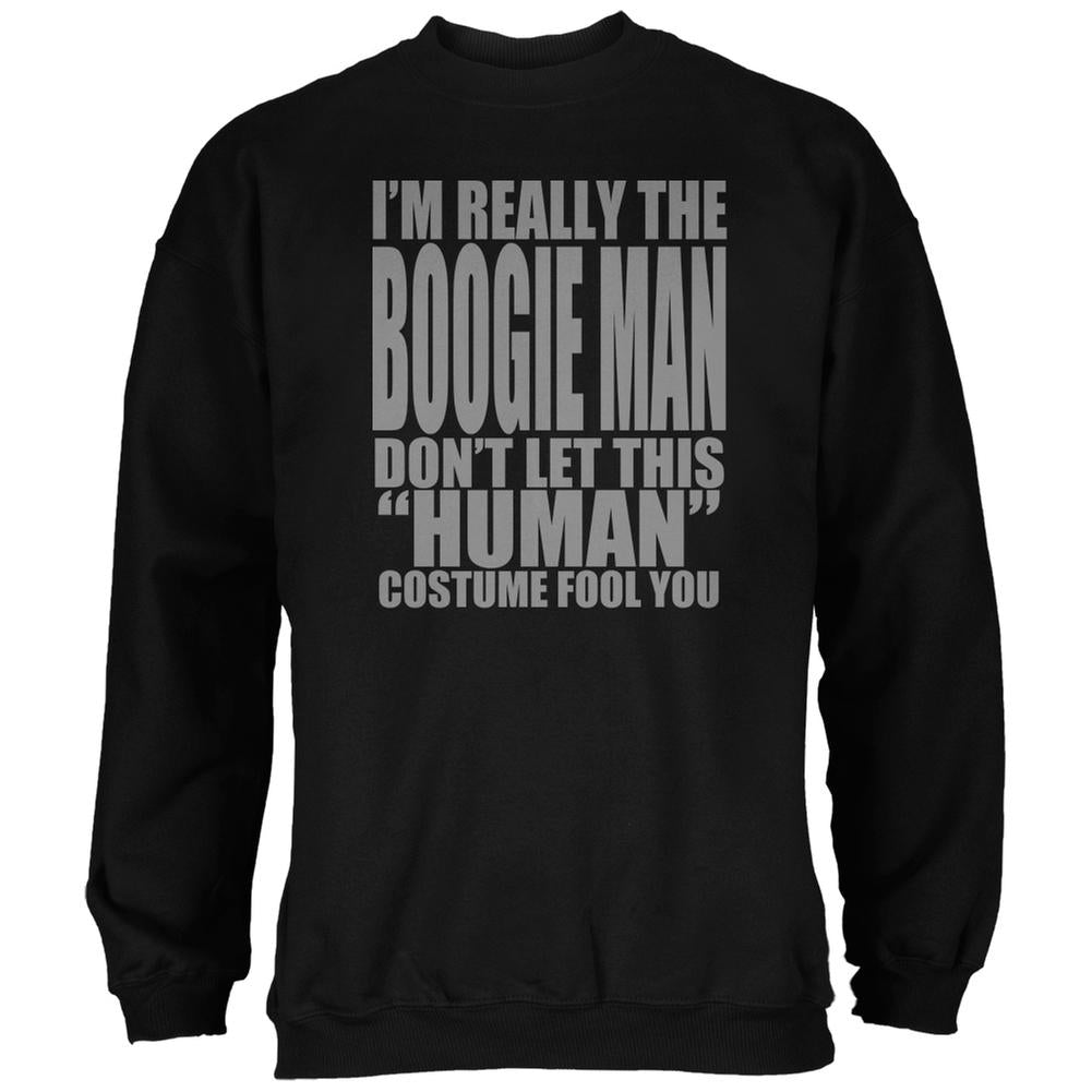 Halloween Human Boogie Man Costume Black Adult Sweatshirt Men's Sweatshirts Old Glory 2XL Black 