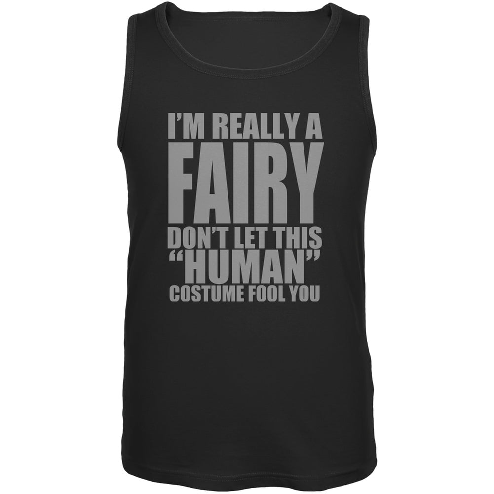 Halloween Human Fairy Costume Black Adult Tank Top Men's Tank Tops Old Glory 2XL Black 