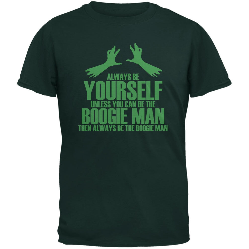 Halloween Always Be Yourself Boogie Man Forest Green Youth T-Shirt Youth T-Shirts Old Glory LG Green 