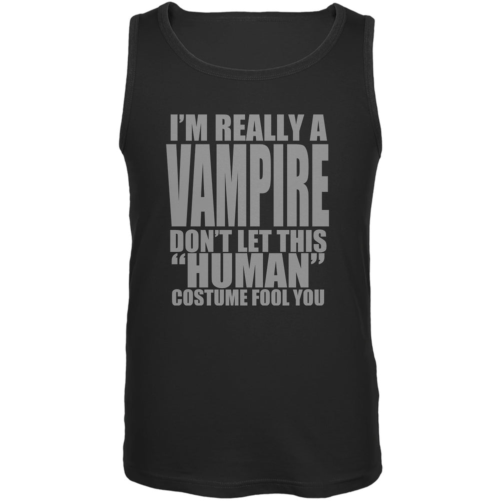 Halloween Human Vampire Costume Black Adult Tank Top Men's Tank Tops Old Glory 2XL Black 