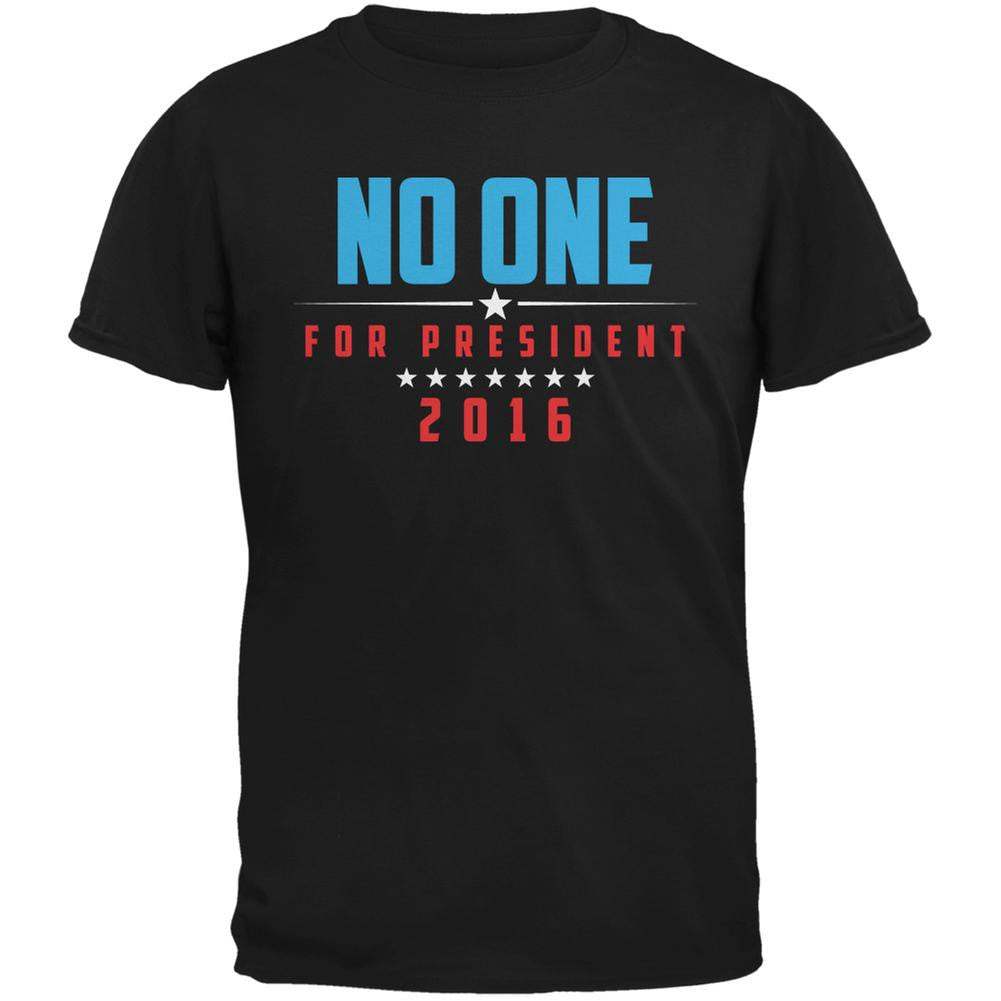 Election 2016 No One For President Black Adult T-Shirt Men's T-Shirts Old Glory 2XL Black 