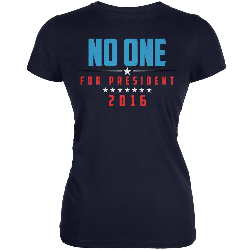 Election 2016 No One For President Navy Juniors Soft T-Shirt Juniors T-Shirts Old Glory 2XL Blue 