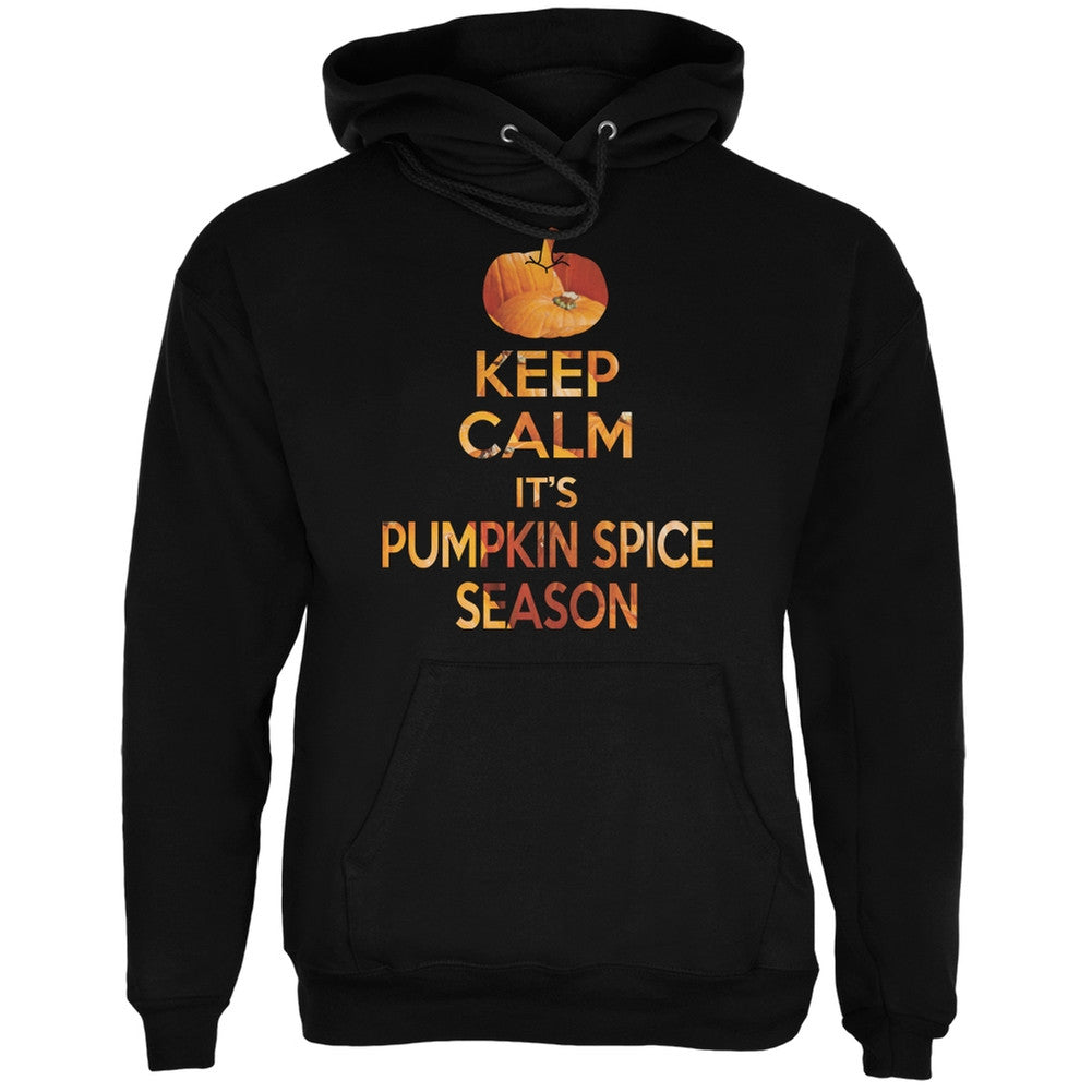 Keep Calm It's Pumpkin Spice Season Black Adult Hoodie Men's Hoodies Old Glory 2XL Black 