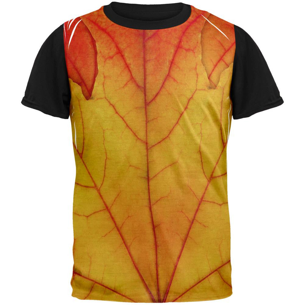 Halloween Autumn Fall Leaf Costume Adult Black Back T-Shirt Men's T-Shirts Old Glory SM Multi 