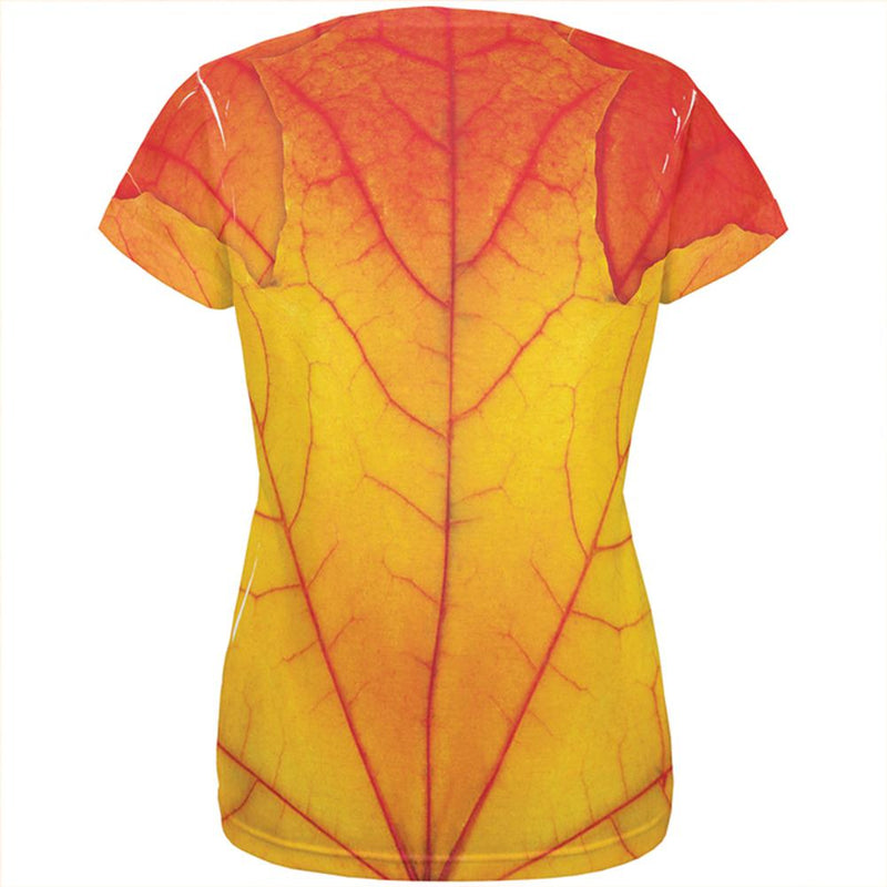 Halloween Autumn Fall Leaf Costume All Over Womens T-Shirt Women's T-Shirts Old Glory   