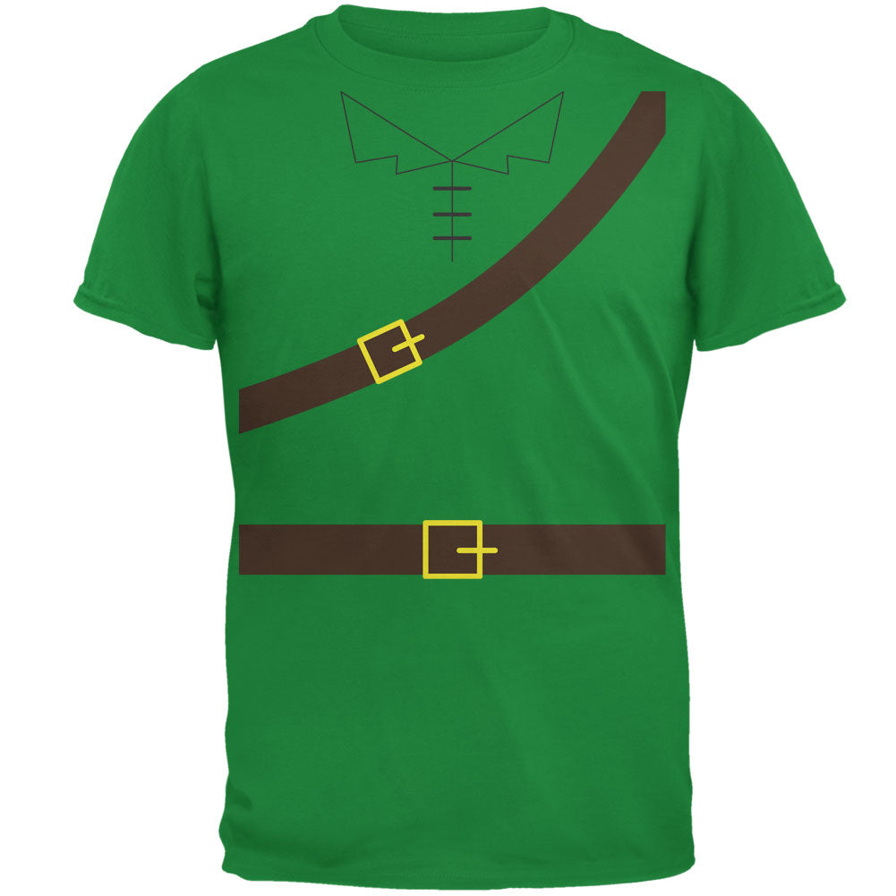 Halloween Robin Hood Costume Irish Green Adult T-Shirt Men's T-Shirts Old Glory 3XL Irish Green 