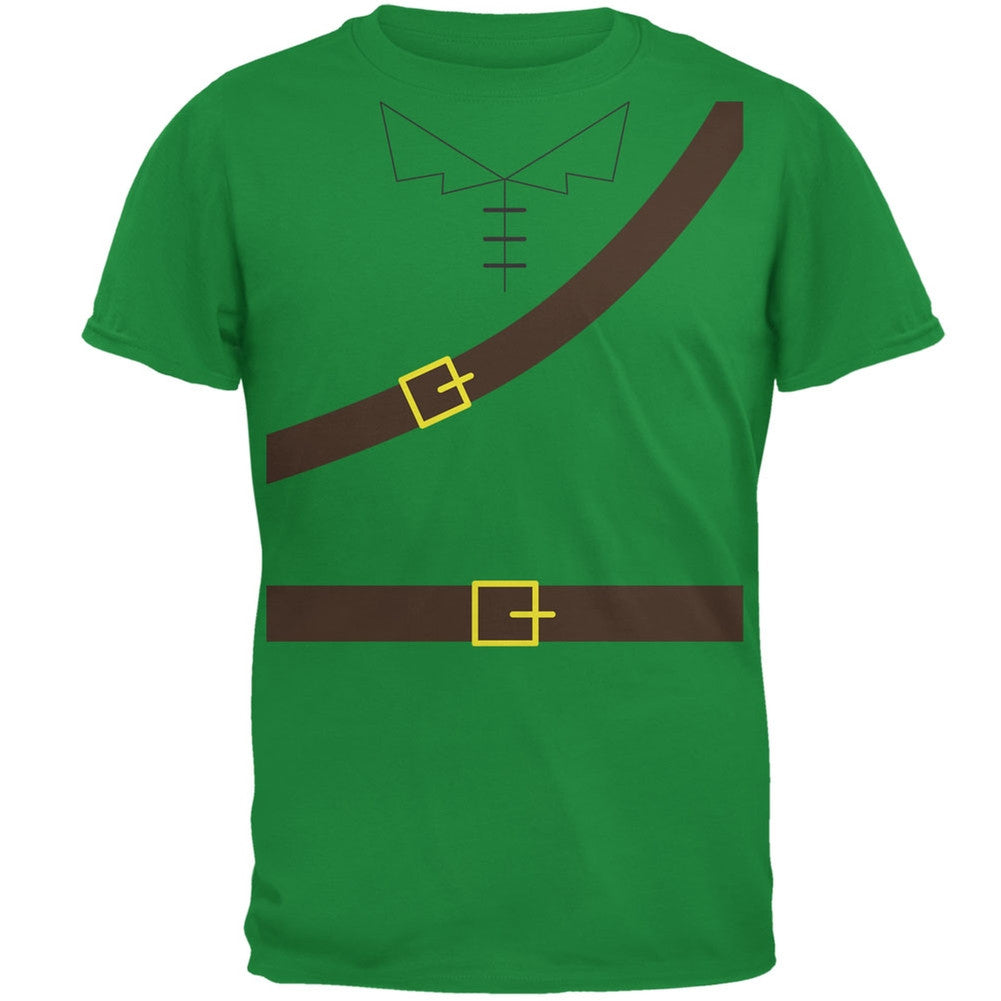 Halloween Robin Hood Costume Irish Green Adult T-Shirt Men's T-Shirts Old Glory 2XL Green 