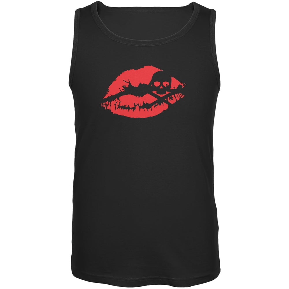 Halloween Kiss of Death Black Adult Tank Top Men's Tank Tops Old Glory SM Black 