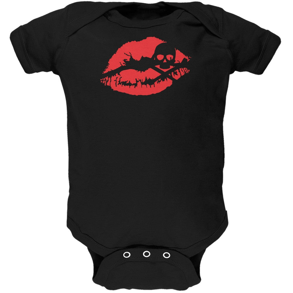 Halloween Kiss of Death Black Soft Baby One Piece Baby One Piece Old Glory 0-3M Black 