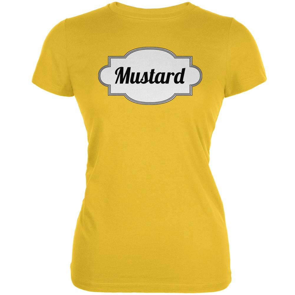 Halloween Mustard Costume Bright Yellow Juniors Soft T-Shirt Juniors T-Shirts Old Glory 2XL Yellow 