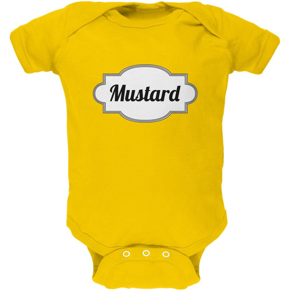 Halloween Mustard Costume Yellow Soft Baby One Piece Baby One Piece Old Glory 0-3M Yellow 