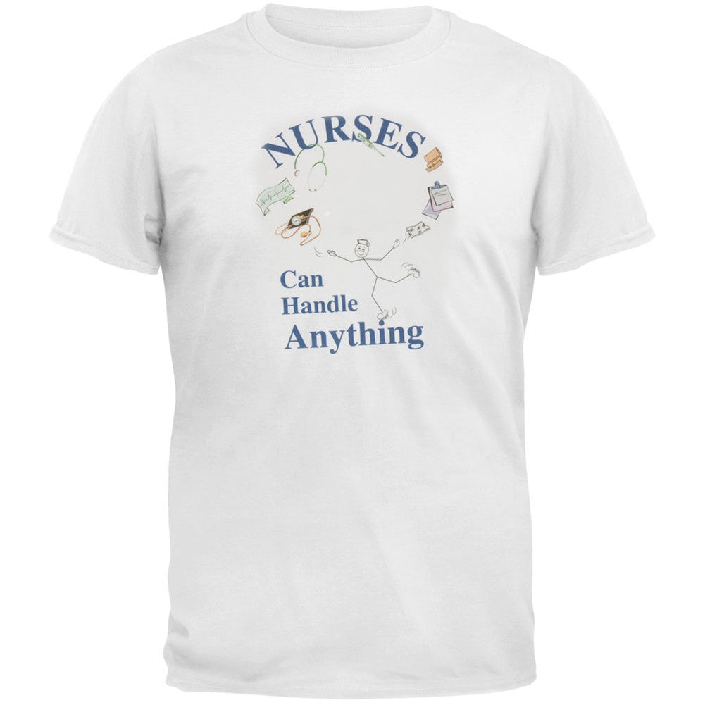 Juggling Nurse Adult T-Shirt Men's T-Shirts Old Glory MD White 