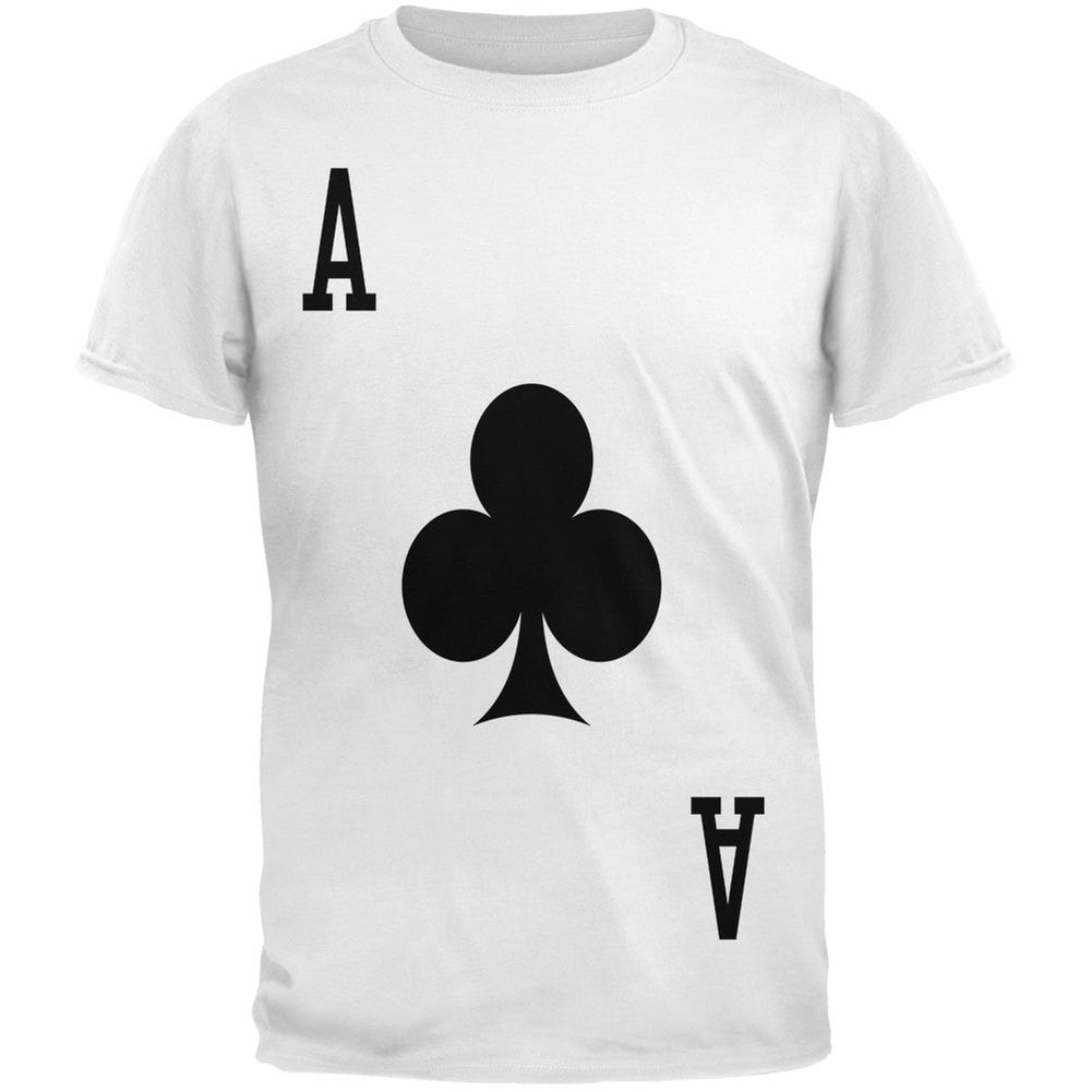 Halloween Ace of Clubs Card Soldier Costume All Over Adult T-Shirt Men's T-Shirts Old Glory 2XL White 