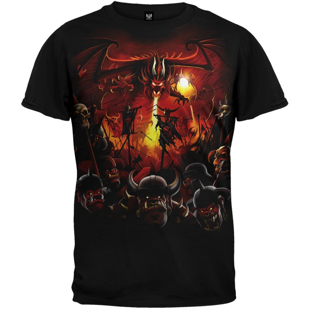 Dragon Inferno T-Shirt Men's T-Shirts Mystical XL Black 