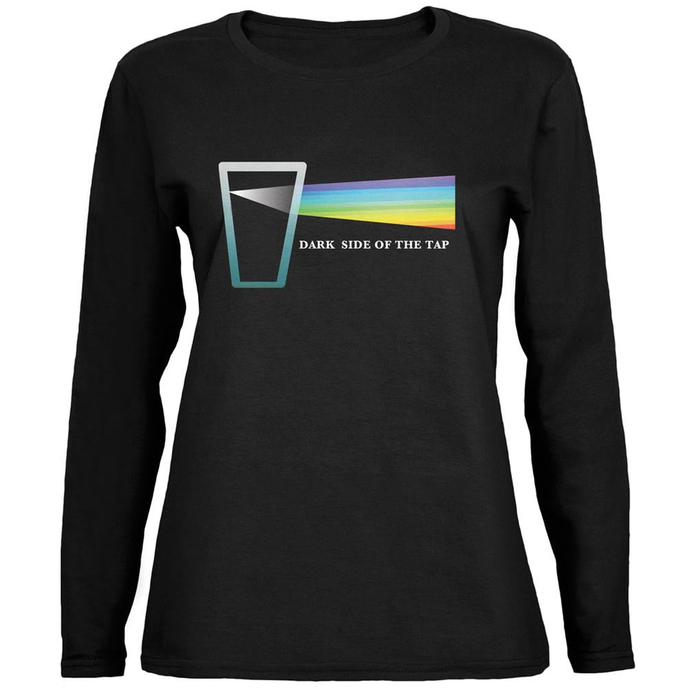 Dark Side of the Tap Black Womens Long Sleeve T-Shirt Women's Long Sleeves Old Glory SM Black 