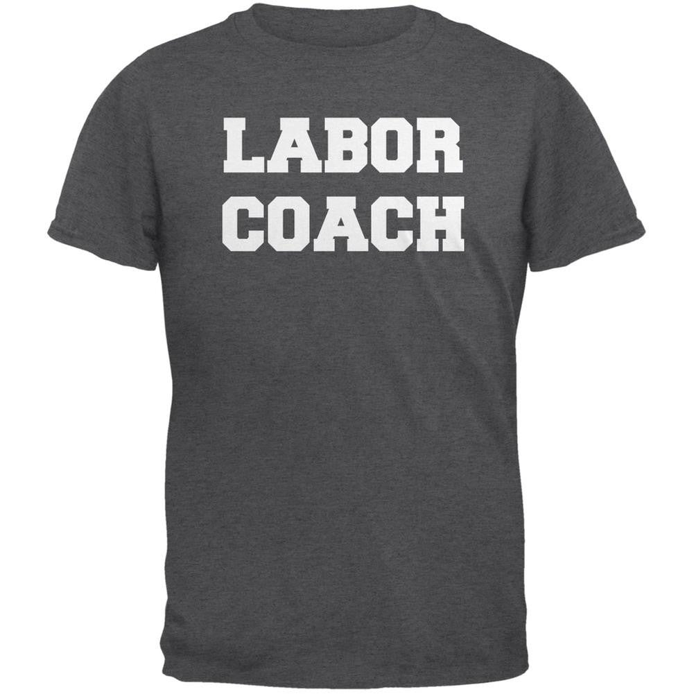 Labor Coach Dark Heather Adult T-Shirt Men's T-Shirts Old Glory 2XL Grey 