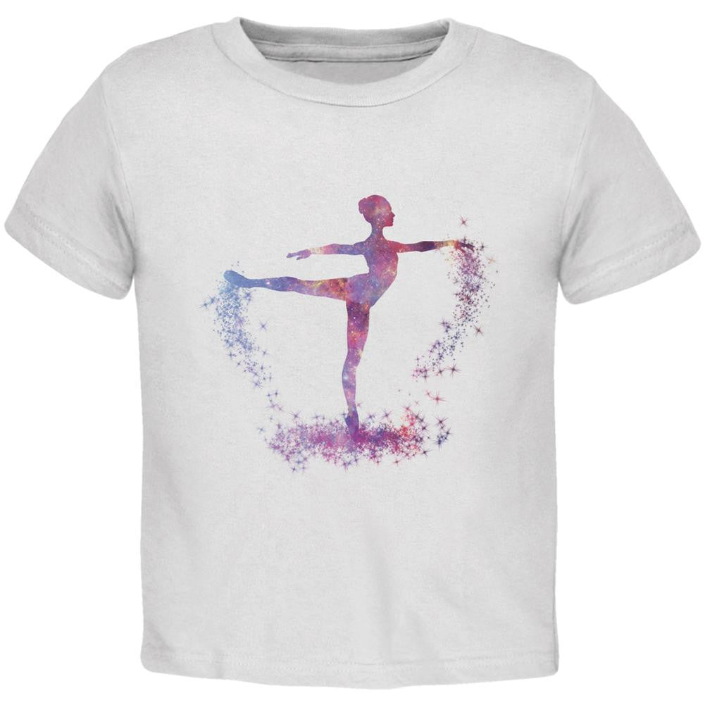 Galaxy Ballarina Dancer White Toddler T-Shirt Toddler T-Shirts Old Glory 2T White 