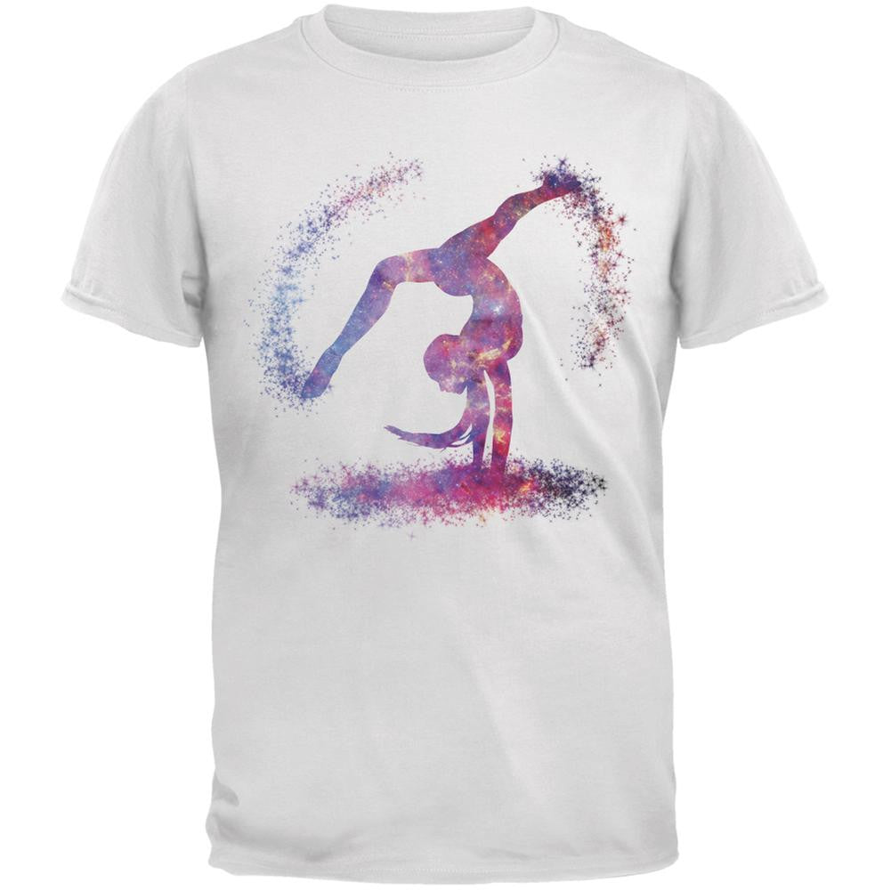 Galaxy Gymnast White Adult T-Shirt Men's T-Shirts Old Glory 2XL White 