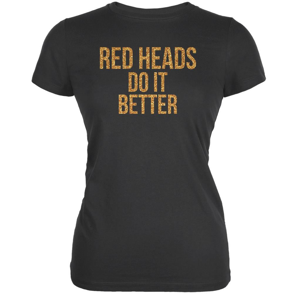 Red Heads Do It Better Asphalt Juniors Soft T-Shirt Juniors T-Shirts Old Glory 2XL Grey 