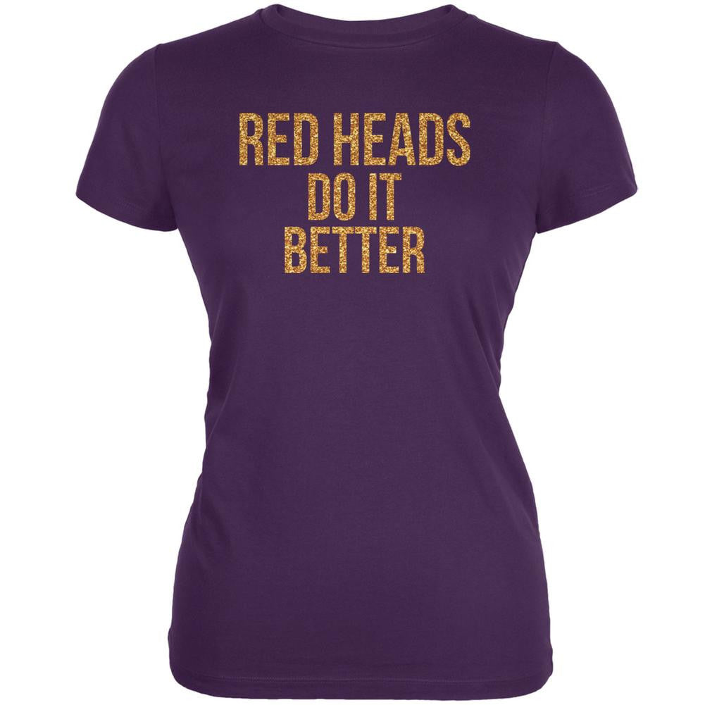 Red Heads Do It Better Purple Juniors Soft T-Shirt Juniors T-Shirts Old Glory 2XL Purple 