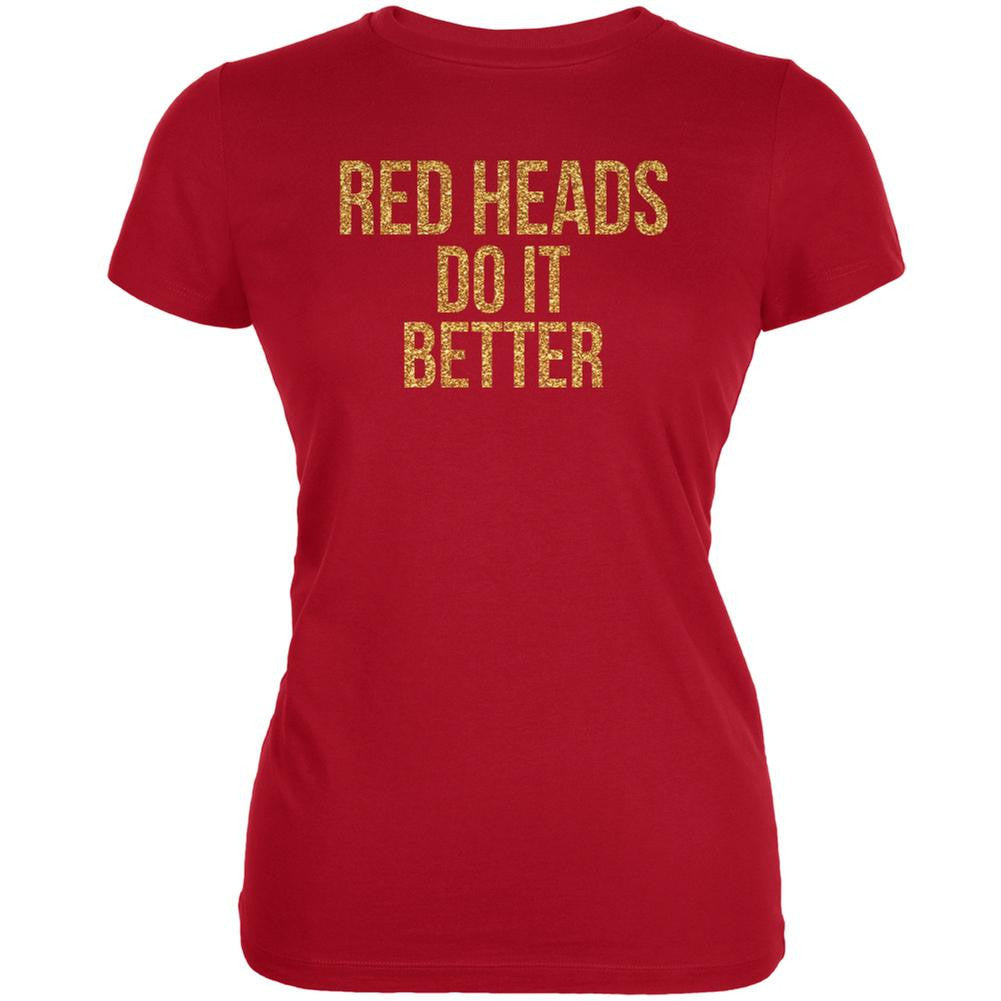 Red Heads Do It Better Red Juniors Soft T-Shirt Juniors T-Shirts Old Glory 2XL Red 