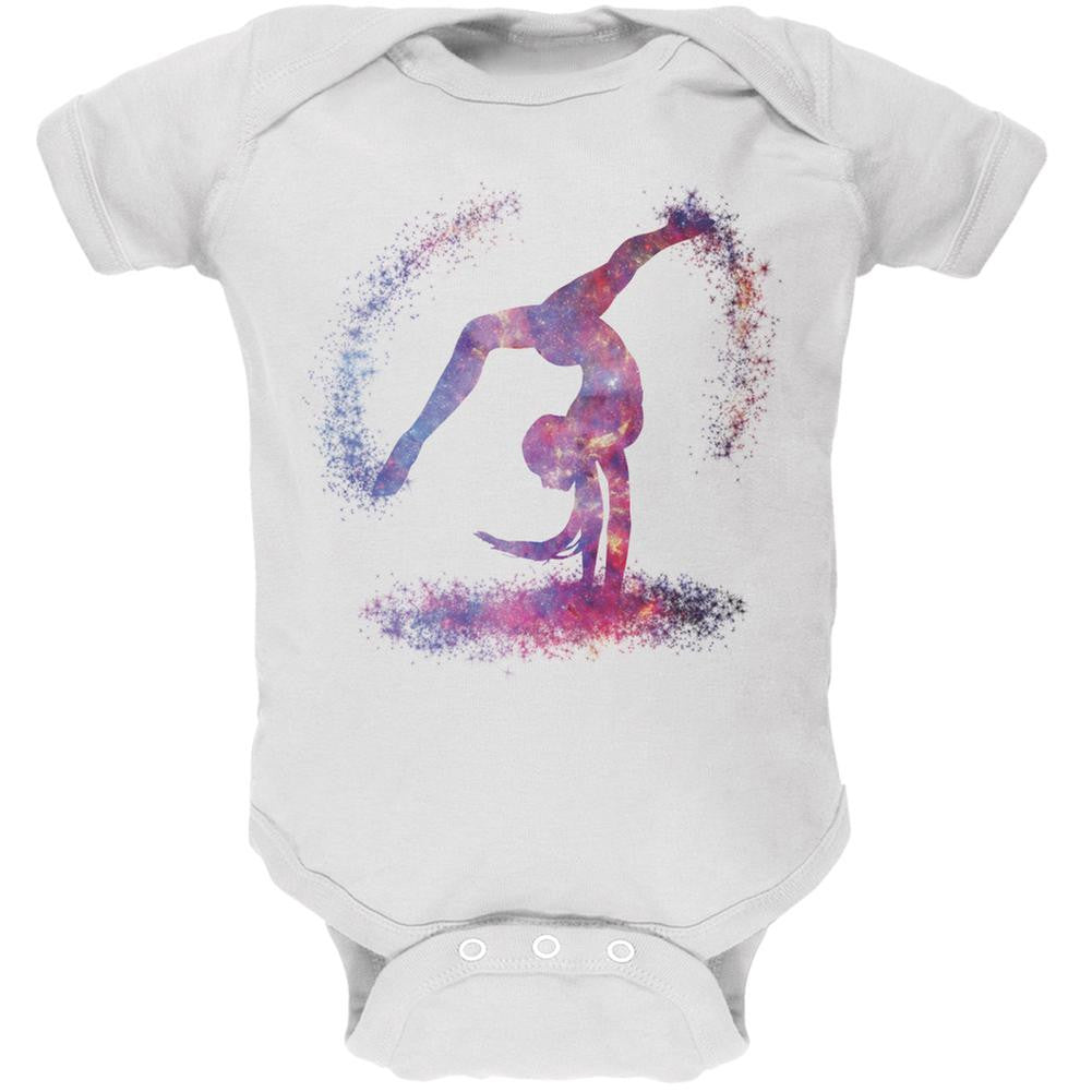 Galaxy Gymnast White Soft Baby One Piece Baby One Piece Old Glory 0-3M White 