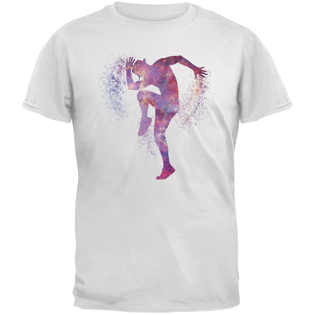 Galaxy Jazz Dancer White Adult T-Shirt Men's T-Shirts Old Glory 2XL White 