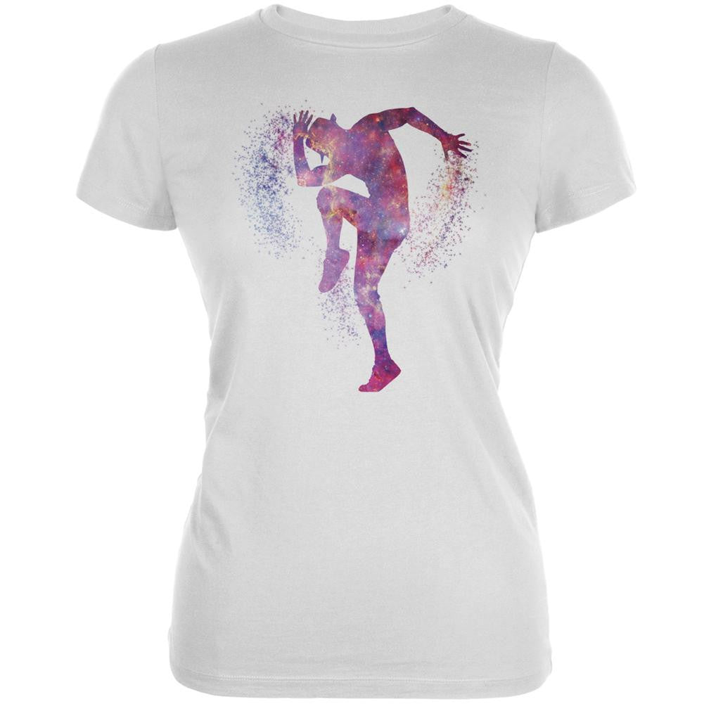 Galaxy Jazz Dancer White Juniors Soft T-Shirt Juniors T-Shirts Old Glory 2XL White 