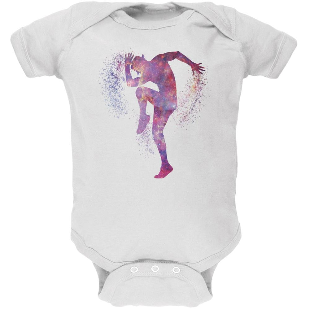 Galaxy Jazz Dancer White Soft Baby One Piece Baby One Piece Old Glory 0-3M White 