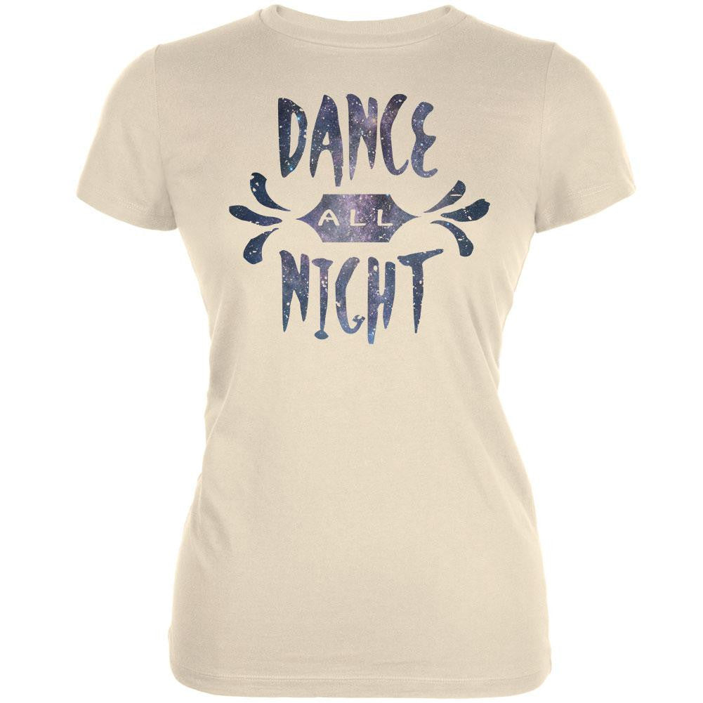 Dance All Night Cream Juniors Soft T-Shirt Juniors T-Shirts Old Glory 2XL Off-White 