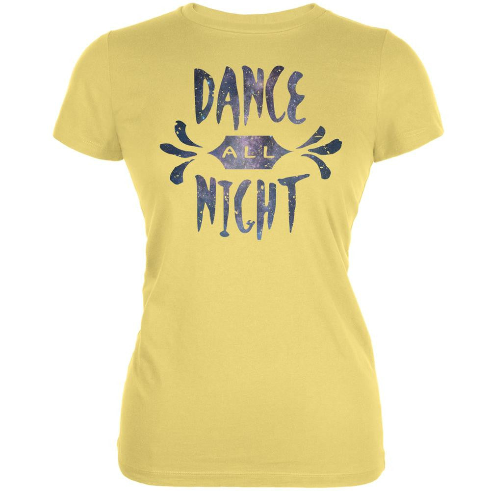 Dance All Night Yellow Juniors Soft T-Shirt Juniors T-Shirts Old Glory 2XL Yellow 