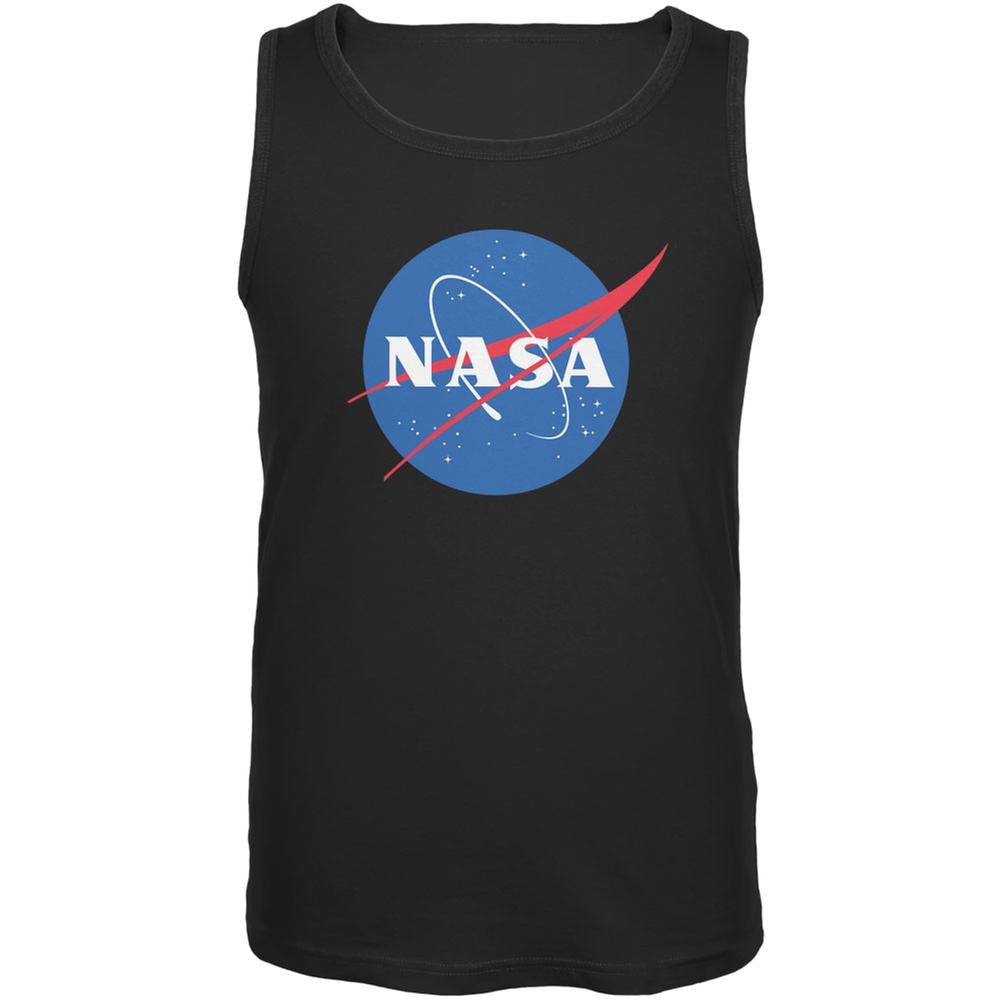 NASA Logo Black Adult Tank Top Men's Tank Tops NASA 2XL Black 